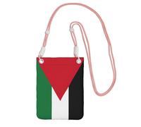 JEJEA Palestinian Flag Print Crossbody Phone Bag For Women Men, Adjustable Strap Phone Purse, For Travel Shopping