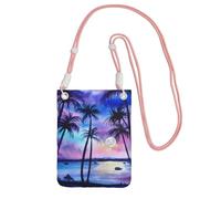 JEJEA Palm Tree Pattern Print Crossbody Phone Bag For Women Men, Adjustable Strap Phone Purse, For Travel Shopping