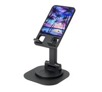 JEJEA Palm Tree Pattern Print Rotating Cell Stand,Cell Phone Stand For Desk,Adjustable Phone Holder, For All Phones
