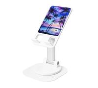JEJEA Palm Tree Pattern Print Rotating Cell Stand,Cell Phone Stand For Desk,Adjustable Phone Holder, For All Phones
