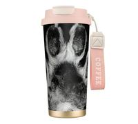 JEJEA Pawprint Print Stainless Steel Insulated Mugs, Double Wall Coffee Cups, Coffee Travel Mug for Home Office