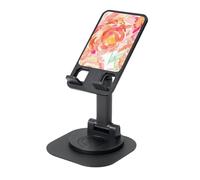JEJEA Peach Peony Print Rotating Cell Stand,Cell Phone Stand For Desk,Adjustable Phone Holder, For All Phones