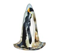 JEJEA Penguin Print Halloween Cosplay Christmas Party Outfits Hooded Wizard Robe Halloween Cloak Medieval Renaissance