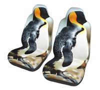 JEJEA Penguin Print Universal Car Seat Protector, 2 Pcs Universal Non-Slip Car Accessories Seat Cover For Truck Suv Sea
