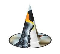 JEJEA Penguin Print Women'S Large Witch Hat Witch Hat Witches Hats Halloween Cosplay Party Accessory