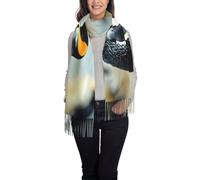 JEJEA Penguin Print Women'S Pashmina Shawl Wrap For Evening Dress Bridesmaid Wedding Bridal Winter Soft Scarf