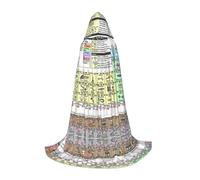 JEJEA Periodic Table Of Elements Print Hooded Cloak Long Hooded Cloak,Witch Costume Cosplay Costumes,Unisex Party Cloak