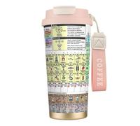JEJEA Periodic Table of Elements Print Stainless Steel Insulated Mugs, Double Wall Coffee Cups, Coffee Travel Mug for Home Office
