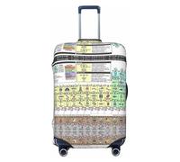 JEJEA Periodic Table of Elements Print Suitcase Cover Protector Travel Luggage Cover Suitcase Washable Baggage Covers Anti-Scratch