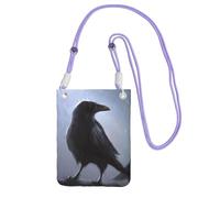 JEJEA Ravens Print Crossbody Phone Bag For Women Men, Adjustable Strap Phone Purse, For Travel Shopping