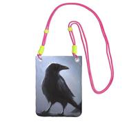JEJEA Ravens Print Crossbody Phone Bag For Women Men, Adjustable Strap Phone Purse, For Travel Shopping
