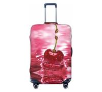 JEJEA Red Cherries Print Suitcase Cover Protector Travel Luggage Cover Suitcase Washable Baggage Covers Anti-Scratch