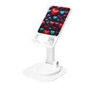 JEJEA Romantic Red Heart Print Rotating Cell Stand,Cell Phone Stand For Desk,Adjustable Phone Holder, For All Phones