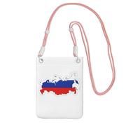 JEJEA Russian Flag Map Print Crossbody Phone Bag For Women Men, Adjustable Strap Phone Purse, For Travel Shopping
