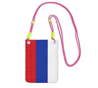 JEJEA Russian Flag Print Crossbody Phone Bag For Women Men, Adjustable Strap Phone Purse, For Travel Shopping