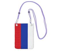 JEJEA Russian Flag Print Crossbody Phone Bag For Women Men, Adjustable Strap Phone Purse, For Travel Shopping