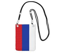 JEJEA Russian Flag Print Crossbody Phone Bag For Women Men, Adjustable Strap Phone Purse, For Travel Shopping