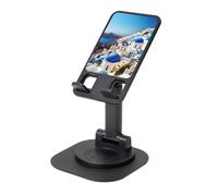 JEJEA Santorini Greek Island Sea View Print Rotating Cell Stand,Cell Phone Stand For Desk,Adjustable Phone Holder, For All Phones