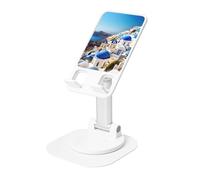 JEJEA Santorini Greek Island Sea View Print Rotating Cell Stand,Cell Phone Stand For Desk,Adjustable Phone Holder, For All Phones