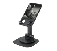 JEJEA South Africa Rhino Print Rotating Cell Stand,Cell Phone Stand For Desk,Adjustable Phone Holder, For All Phones