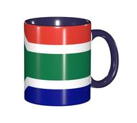JEJEA South African Flag Print 11 Oz Pottery Mug, Ceramic Coffee Cups Elegant Tea Mugs with Gift Box for Women with 6 Colors