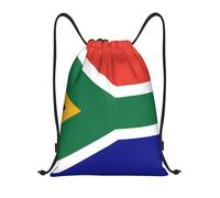 JEJEA South African flag print Drawstring Backpack Drawstring Gym Bags Draw String Bags Backpack for Swimming, Beach