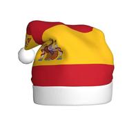JEJEA Spanish Flag Print Gorros De Navidad Para Adultos, Santa Hats For Funny, Novelty Christmas Hats, For Xmas Party