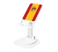 JEJEA Spanish Flag Print Rotating Cell Stand,Cell Phone Stand For Desk,Adjustable Phone Holder, For All Phones