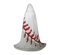 JEJEA Sport Ball Baseball Print Halloween Cosplay Christmas Party Outfits Hooded Wizard Robe Halloween Cloak Medieval Renaissance