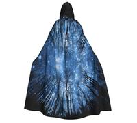JEJEA starry night sky print Halloween Hooded Cloak Cape Unisex for Cosplay, Christmas Party Favors Witchy Outfits