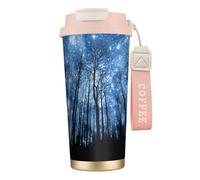 JEJEA Starry Night Sky Print Stainless Steel Insulated Mugs, Double Wall Coffee Cups, Coffee Travel Mug for Home Office