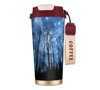 JEJEA Starry Night Sky Print Stainless Steel Insulated Mugs, Double Wall Coffee Cups, Coffee Travel Mug for Home Office
