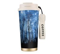JEJEA Starry Night Sky Print Stainless Steel Insulated Mugs, Double Wall Coffee Cups, Coffee Travel Mug for Home Office