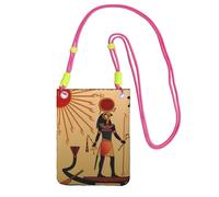 JEJEA Sun Old Egyptian Timeless Grace Print Crossbody Phone Bag For Women Men, Adjustable Strap Phone Purse, For Travel Shopping