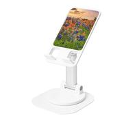 JEJEA Texas Bluebonnets Scenery Print Rotating Cell Stand,Cell Phone Stand For Desk,Adjustable Phone Holder, For All Phones