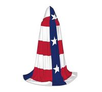 JEJEA Texas State Flag Print Halloween Cosplay Christmas Party Outfits Hooded Wizard Robe Halloween Cloak Medieval Renaissance