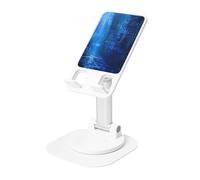 JEJEA The Blue Binary Print Rotating Cell Stand,Cell Phone Stand For Desk,Adjustable Phone Holder, For All Phones