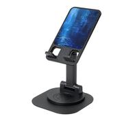 JEJEA The Blue Binary Print Rotating Cell Stand,Cell Phone Stand For Desk,Adjustable Phone Holder, For All Phones