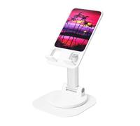 JEJEA Tropical Palm Tree Print Rotating Cell Stand,Cell Phone Stand For Desk,Adjustable Phone Holder, For All Phones