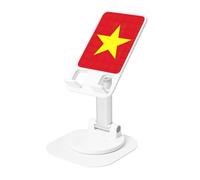 JEJEA Vietnamese Flag Print Rotating Cell Stand,Cell Phone Stand For Desk,Adjustable Phone Holder, For All Phones