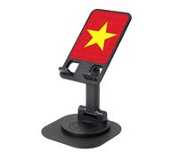 JEJEA Vietnamese Flag Print Rotating Cell Stand,Cell Phone Stand For Desk,Adjustable Phone Holder, For All Phones