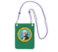 JEJEA Washington Flag Print Crossbody Phone Bag For Women Men, Adjustable Strap Phone Purse, For Travel Shopping