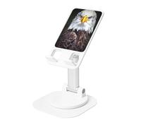 JEJEA White Head Eagle Print Rotating Cell Stand,Cell Phone Stand For Desk,Adjustable Phone Holder, For All Phones
