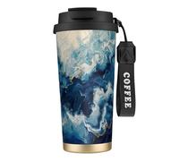 JEJEA Within The Tides Print Stainless Steel Insulated Mugs, Double Wall Coffee Cups, Coffee Travel Mug for Home Office