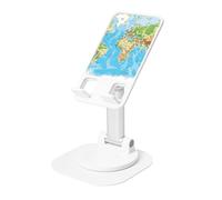 JEJEA World Map Print Rotating Cell Stand,Cell Phone Stand For Desk,Adjustable Phone Holder, For All Phones
