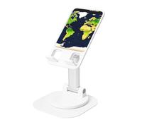 JEJEA World Map Print Rotating Cell Stand,Cell Phone Stand For Desk,Adjustable Phone Holder, For All Phones