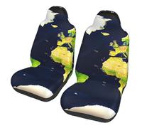 JEJEA World Map Print Universal Car Seat Protector, 2 Pcs Universal Non-Slip Car Accessories Seat Cover For Truck Suv Sea