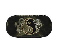 JEJEA yin yang Dragon Tiger Print Big Capacity Pencil Pen Case Large Storage High Capacity Bag Pouch Holder Box Organizer