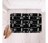 jejeloiu Football Bathroom Accessories 20"x32" Las Vegas Bathroom Rugs for Kids Boys Girls Decor American Football City Bath Mats Black Gray Non-Slip Soft Shaggy Absorben Rugby Sports Floor Doormats