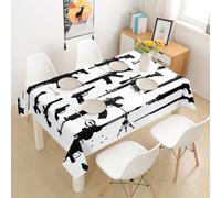 jejeloiu Guns Tablecloth Criminal Rifle Shotgun Tablecloth 55"x94" 3D Guns Print Table Cover Old and Modern Tabletop Decorative Tablecloth 55"x94"